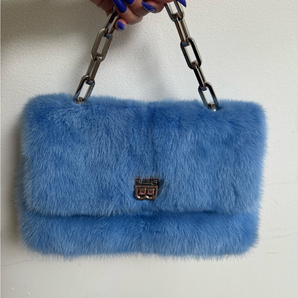 Brandon Blackwood Blue Mink Lisa Shoulder Bag